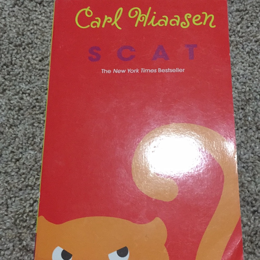 A book called scat from Carl hiaasen